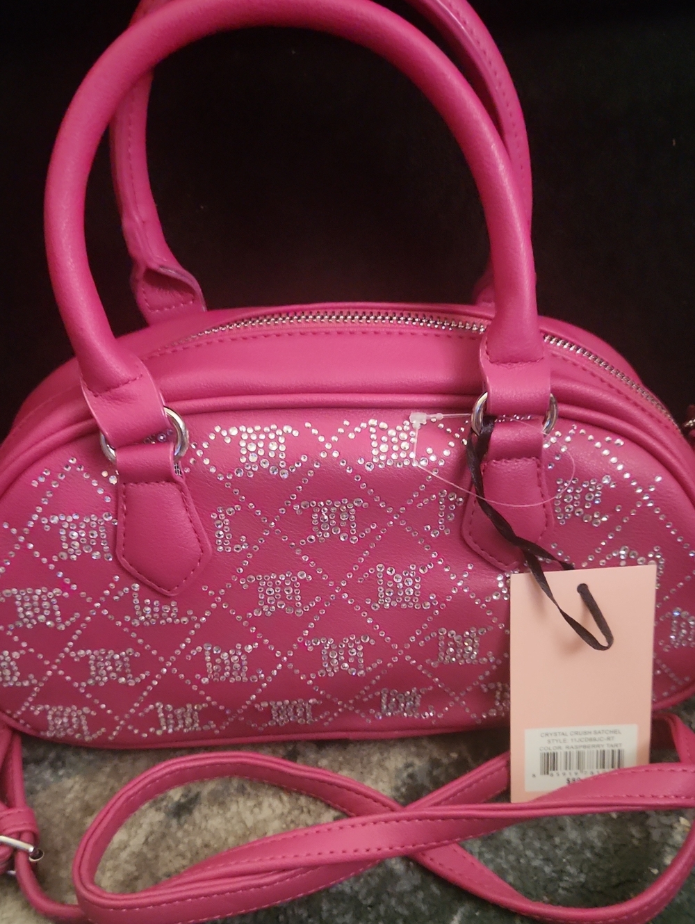 Juicy Couture Hot Pink Crystal-Embellished Satchel